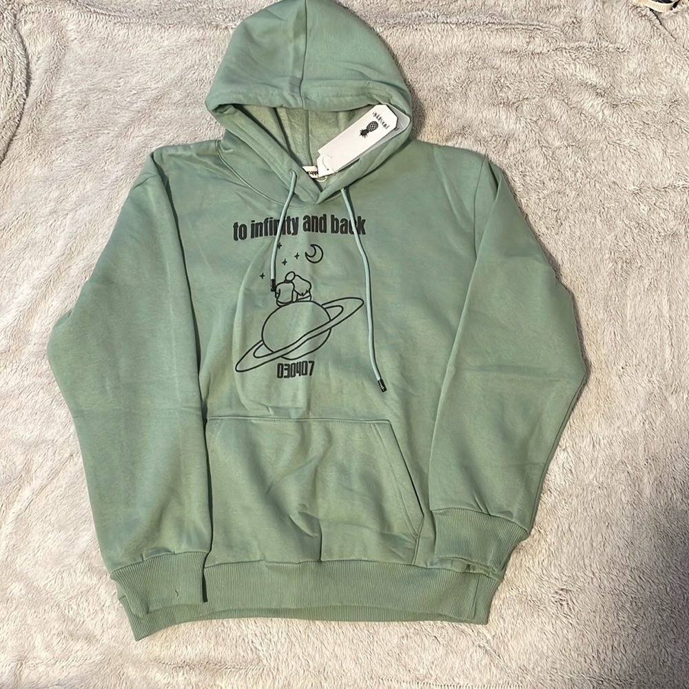 High quality “to infinity and back” space hoodie

Never used and brand new